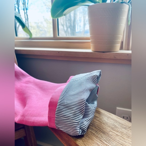 Size 2 bright pink linen blazer by J. Crew - Picture 9 of 9